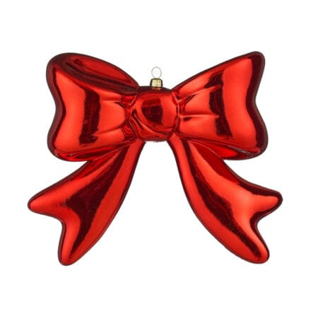 Grand ornement de Noël boucle rouge, 8''