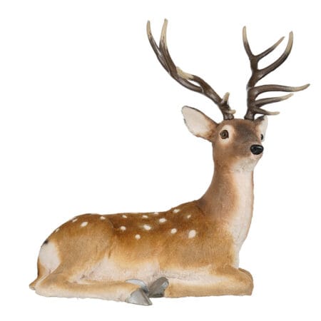 Lying Christmas reindeer figurine, 31,5''