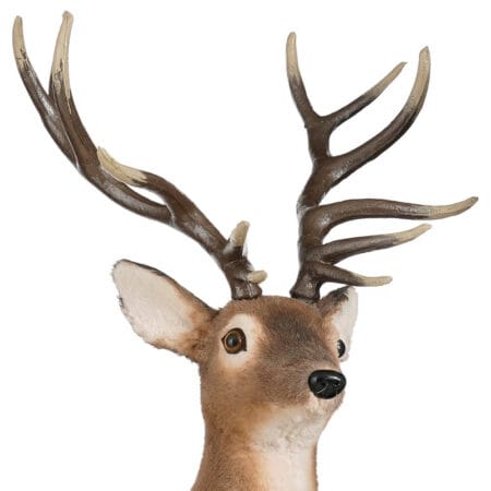 Lying Christmas reindeer figurine, 31,5'' - Décors Véronneau