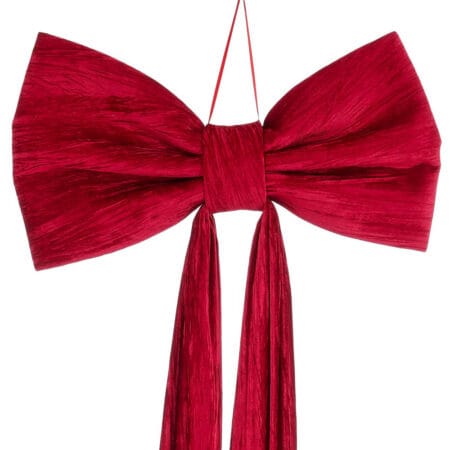 Large draped red Christmas bow, 86'' - Décors Véronneau