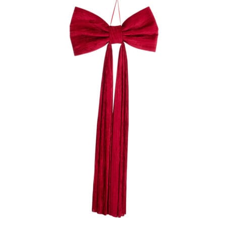 Large draped red Christmas bow, 86''