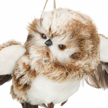 Ornement de Noël hibou hivernal en vol, 4 x 13'' - Décors Véronneau