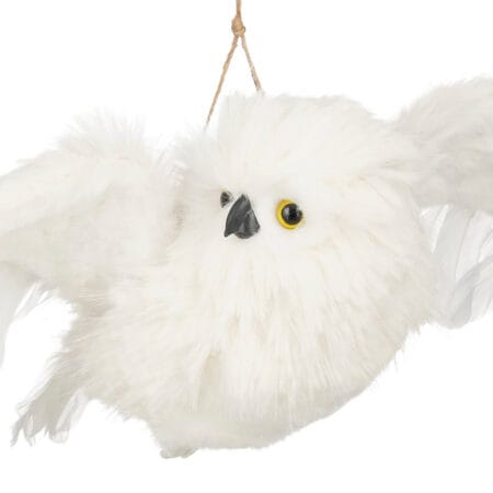 Ornement de Noël chouette hivernale en vol, 5 x 19,5'' - Décors Véronneau