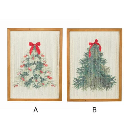 Tableau de Noël avec sapin en cadre de bois certifié 100% FSC, 20 x 16'' - Décors Véronneau