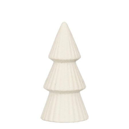 Décoration petit sapin de Noël blanc en céramique, 7''