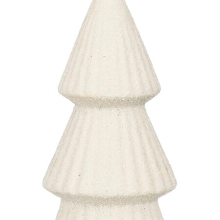 Décoration petit sapin de Noël blanc en céramique, 7'' - Décors Véronneau