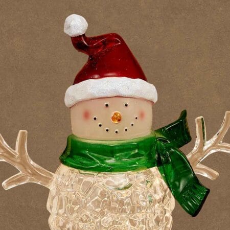 Illuminated snowman Christmas decoration, 9'' - Décors Véronneau