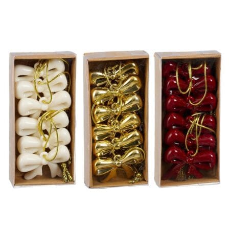 Boîte de 6 ornements de Noël en forme de boucle, 1,5''