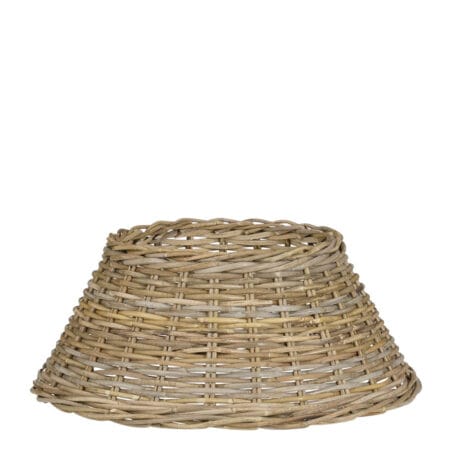 Grey rattan Christmas tree cover, 11 x 24''