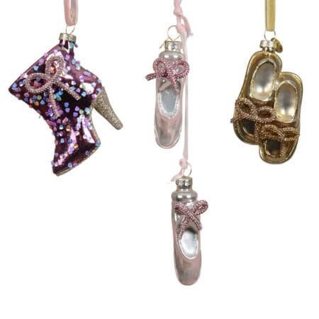 Glamour glass shoe Christmas ornament, 3,5''
