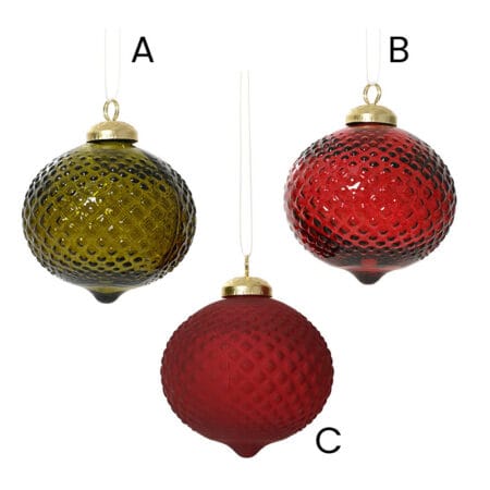 Ornement de Noël coloré en verre recyclé, 4'' - Décors Véronneau
