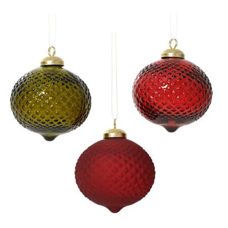 Ornement de Noël coloré en verre recyclé, 4''