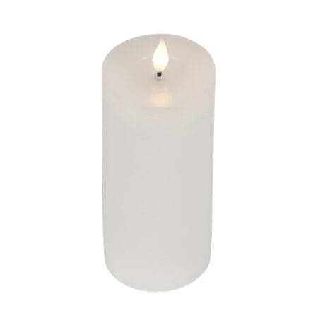 Bougie DEL en cire véritable avec flamme réaliste, 8''
