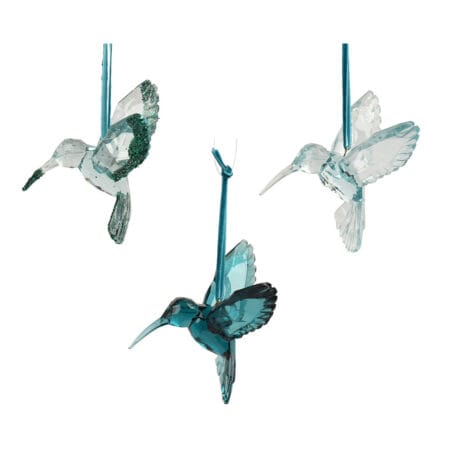 Ornement de Noël colibris émeraude, 3,5''