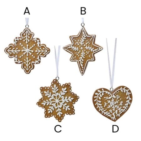 Ornement de Noël biscuit pain d'épices avec glaçage, 3,5'' - Décors Véronneau