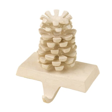 Support à bas de Noël avec pomme de pin