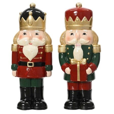 Figurine de père Noël ludique en terre cuite, 11''