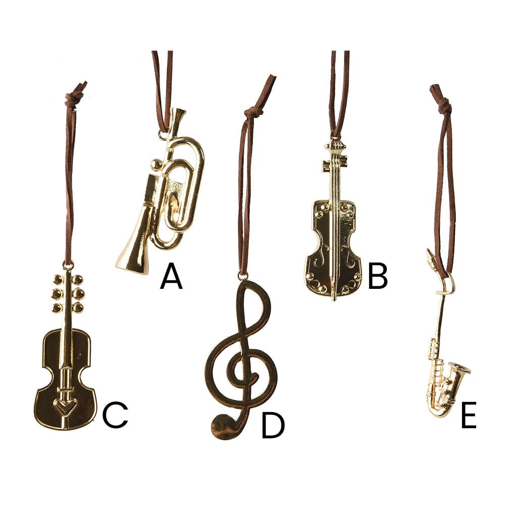 Ornement de Noël instrument de musique en métal - Décors Véronneau
