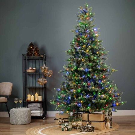 Sapin de Noël geneva multicolore artificiel, 6-7,5' - Décors Véronneau