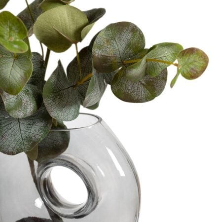 Feuillage d'eucalyptus rond en vase géométrique - Décors Véronneau