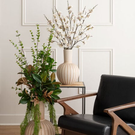 Grand arrangement de sol de verdure variée - Décors Véronneau