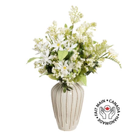Lush bouquet of assorted white flowers
