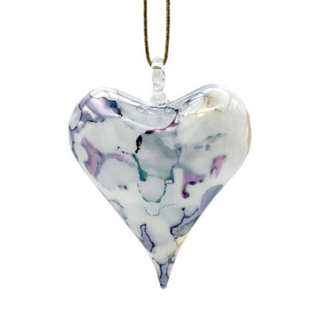 Blue blown glass ornament, 1,5''