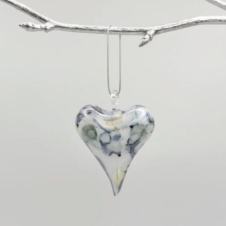Blue blown glass ornament, 1,5'' - Décors Véronneau
