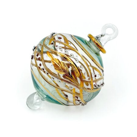 Petite boule de Noël en verre soufflé, 2'' - Décors Véronneau