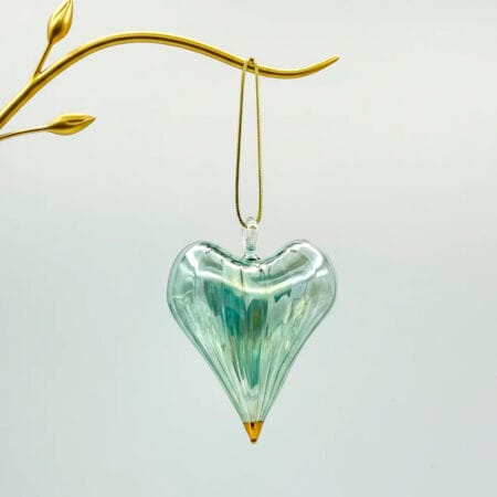 Green blown glass ornament, 1,5'' - Décors Véronneau
