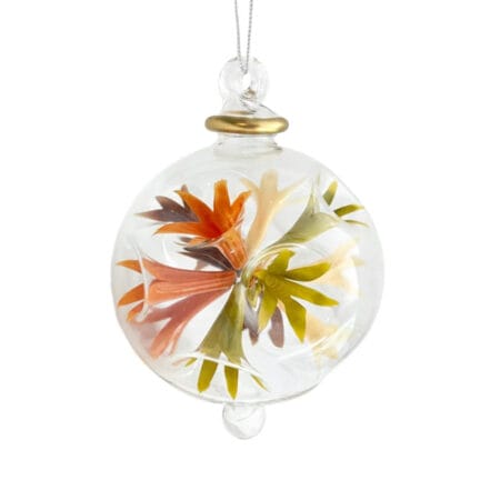 Boule de Noël en verre soufflé inspiré de Gauguin, 3,5''