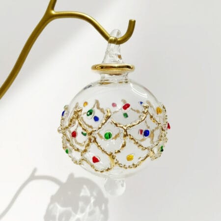 Petite boule de Noël colorée en verre soufflé, 2'' - Décors Véronneau