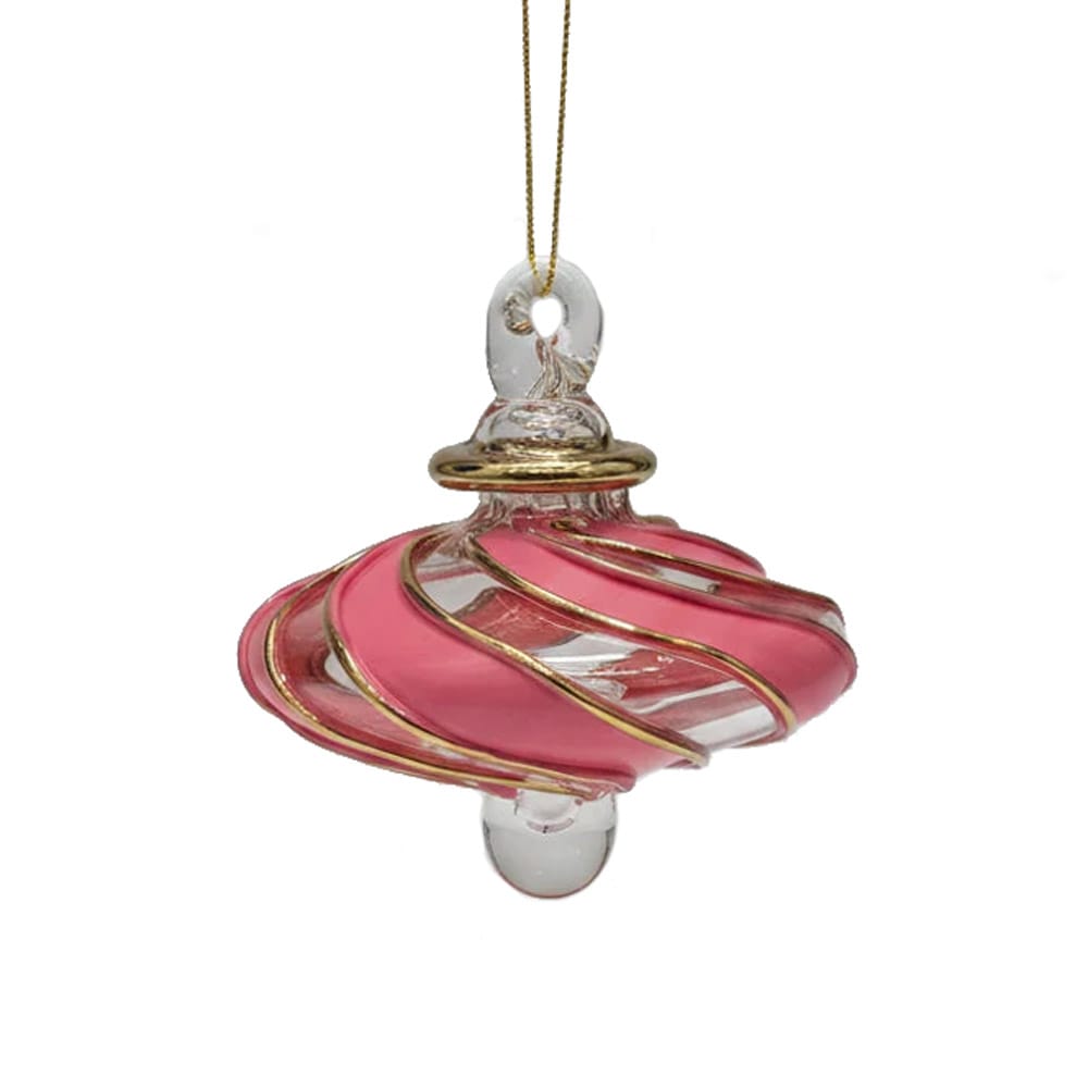 Petit ornement en verre soufflé rouge - Décors Véronneau