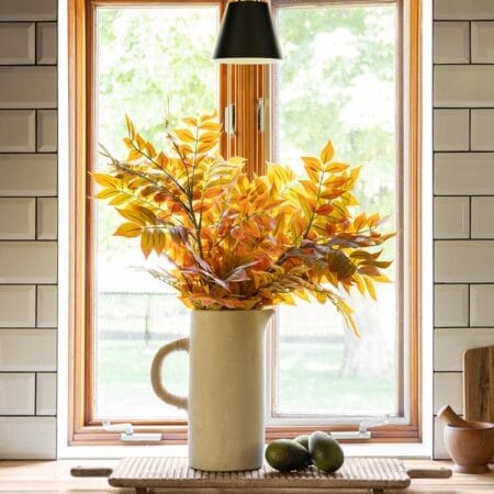 Handcrafted paper mâché vase, pitcher style, 12,5'' - Décors Véronneau