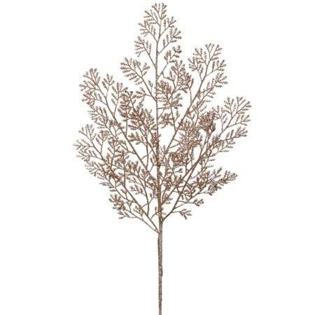 Glittered gold cedar Christmas stem, 29''