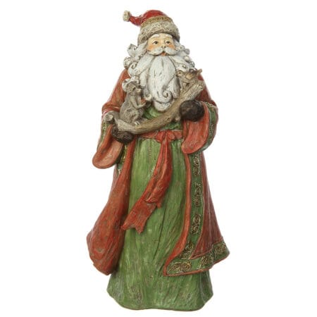 Vintage woodland Santa Claus figurine, 12,5''