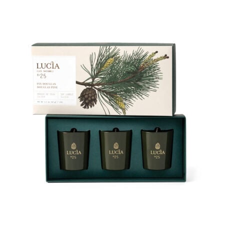 Pin Douglas soy candle trio, 3 × 15h