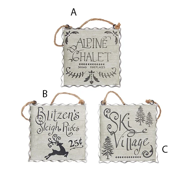 Alpine holiday ornament, 4.5