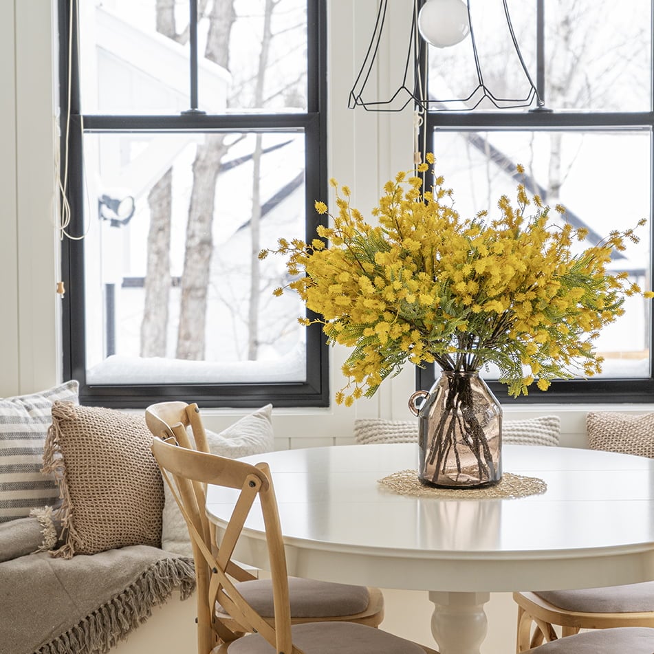 Bouquet de mimosa jaune artificiel, 28