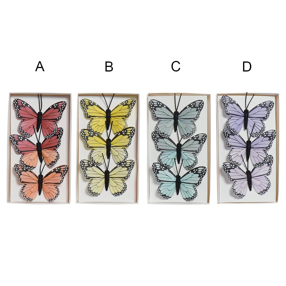 Papillons en plastique coloré, 2,5 x 3'' - Décors Véronneau