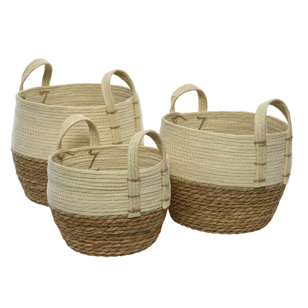 Panier tissé en feuilles de maïs, 10,5 x 13