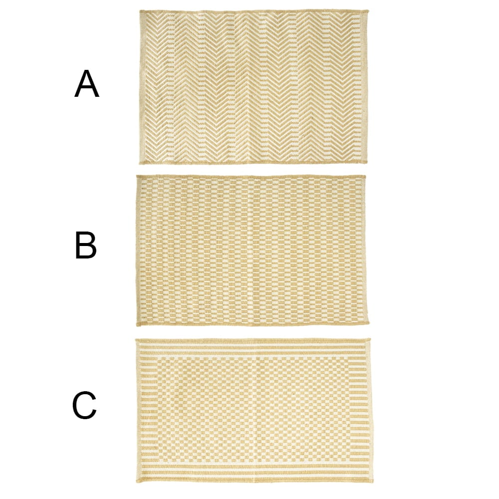 Cotton and jute rug, 24 x 17,5