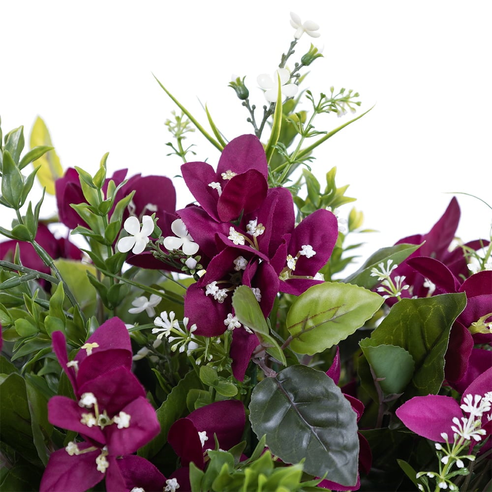 Arrangement de bougainvillier mauve pour pierre tombale, 16 x 26