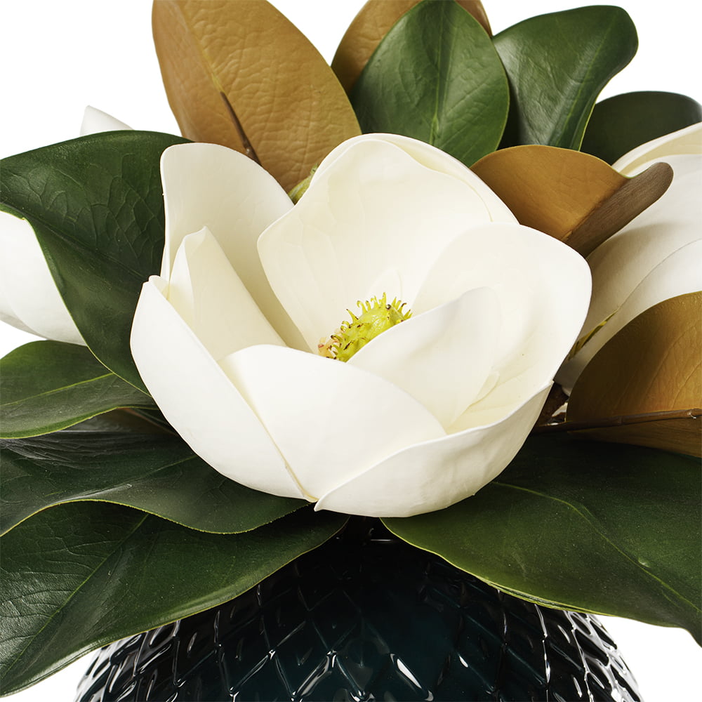 Artificial magnolia round centerpiece Décors Véronneau