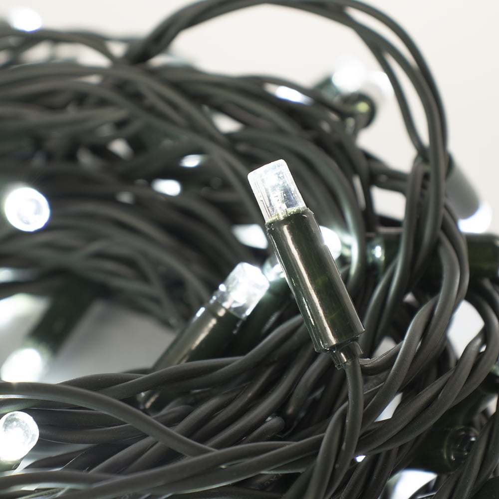 100 Outdoor Pure White String LED Lights, 52,5'