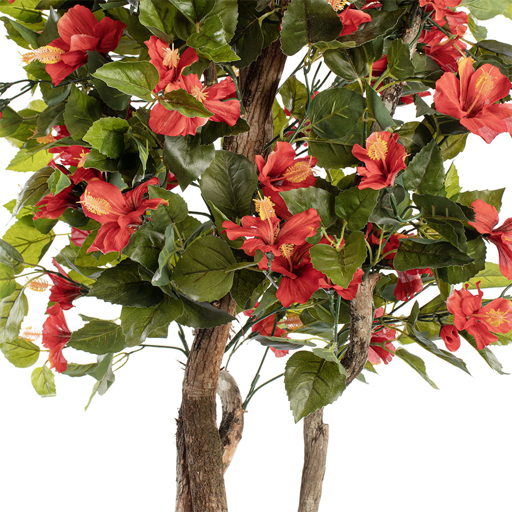 Arbre Hibiscus Rouge Artificiel, 6pi Décors Véronneau