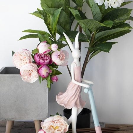 Boutons de pivoine rose au toucher réel, 25