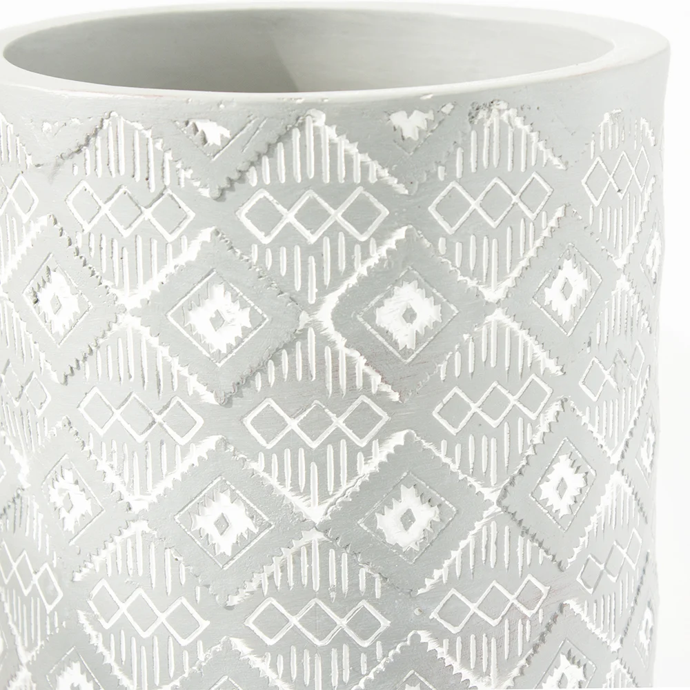 Pot sur pattes à motif ethnique, 16 x 8,5'' - Décors Véronneau