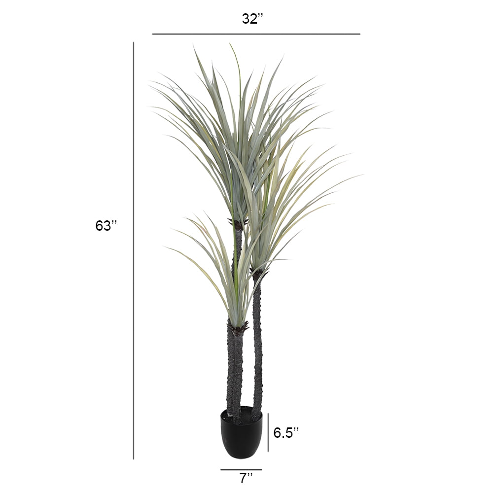 Dracaena artificiel, 3 troncs, 63" – Image 5 - Décors Véronneau