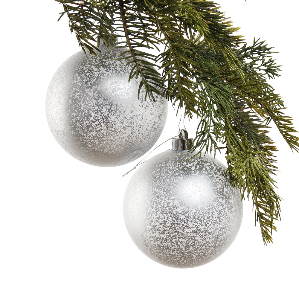 Boîte de boules de Noël argent mercure mat, 3-5'' – Image 6 - Décors Véronneau